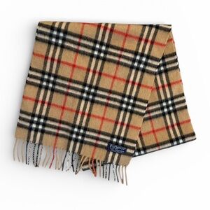 Burberrys of London 100% Cashmere Nova Check Scarf – Made in England (Unisex)